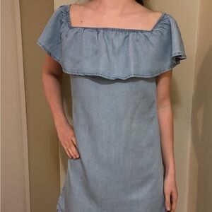 Light Blue Off-Shoulder Dress